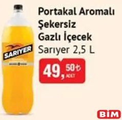 SARIYER PORTAKAL AROMALI ŞEKERSİZ GAZLI İÇEÇEK 2,5 L fiyat ve kampanya bilgisi